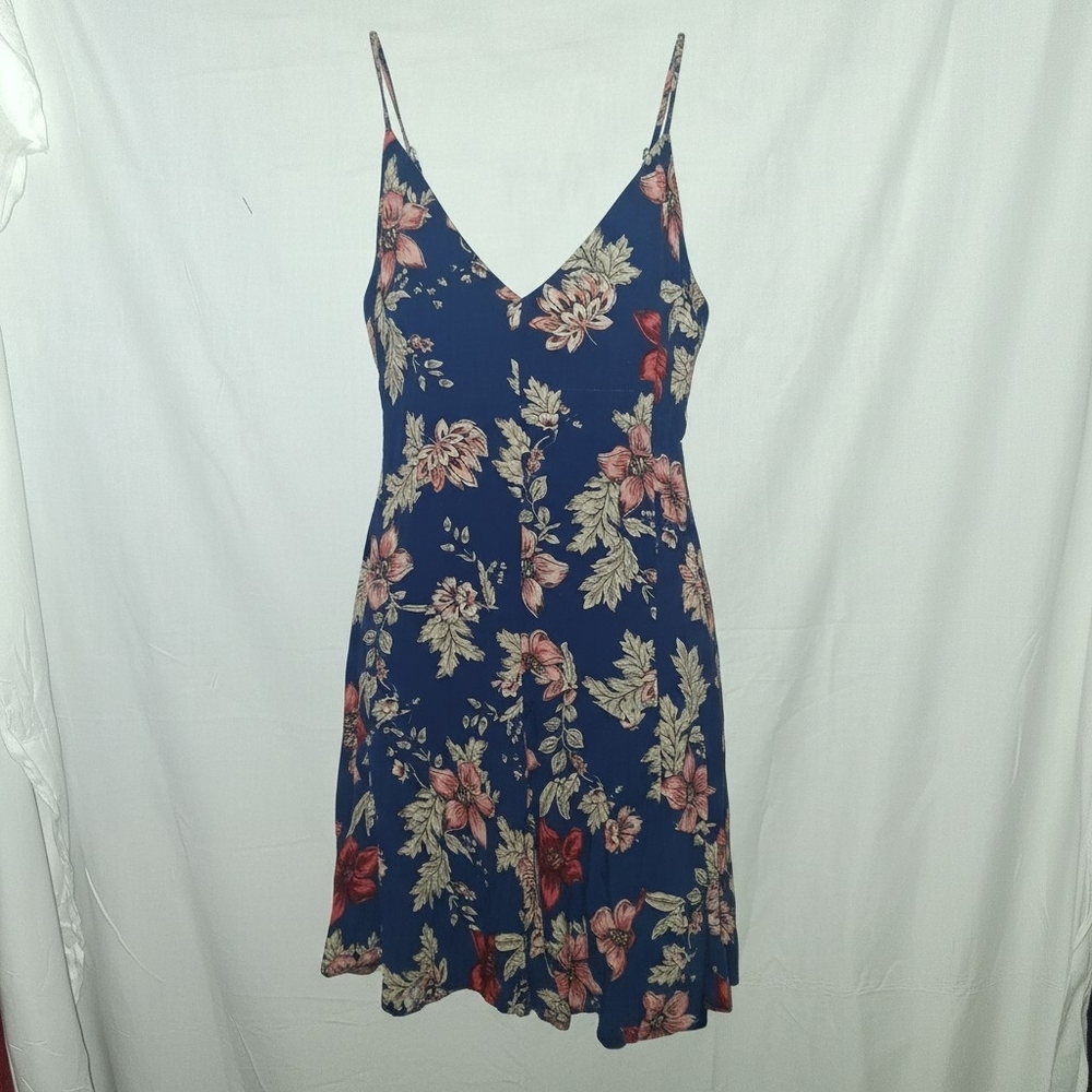 Forever 21 Floral Mini Dress - Navy and Pink